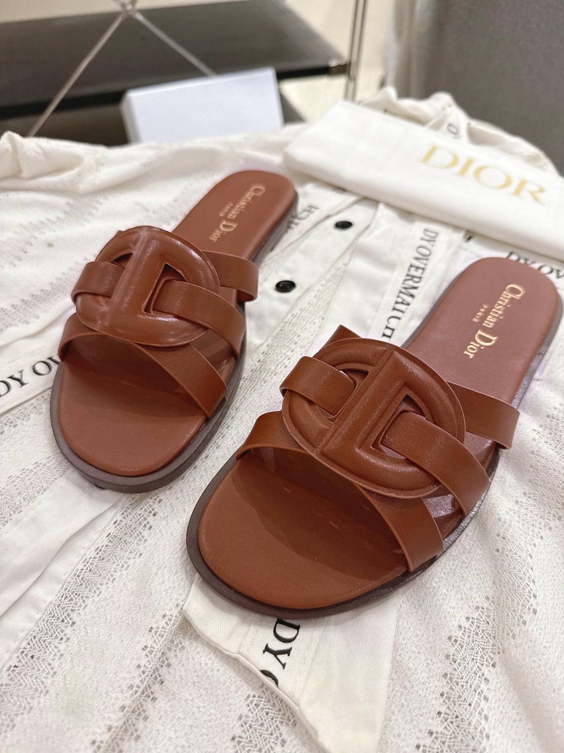 Dior Pig Nose Slide Sandals-4